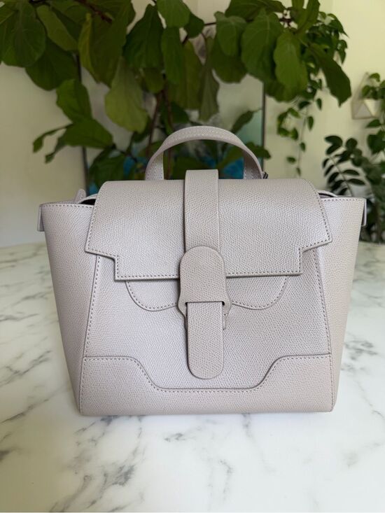 NWT SENREVE MINI MAESTRA Pebbled Leather Backpack Crossbody Satchel Bag Sand main image 6